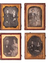 [EARLY PHOTOGRAPHY]. 24 quarter plate daguerreotypes of couples, many affectionately posed.