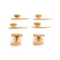 YELLOW GOLD AND ONYX DRESS SET
