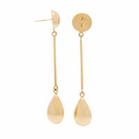 Yellow Gold Pendant Earrings