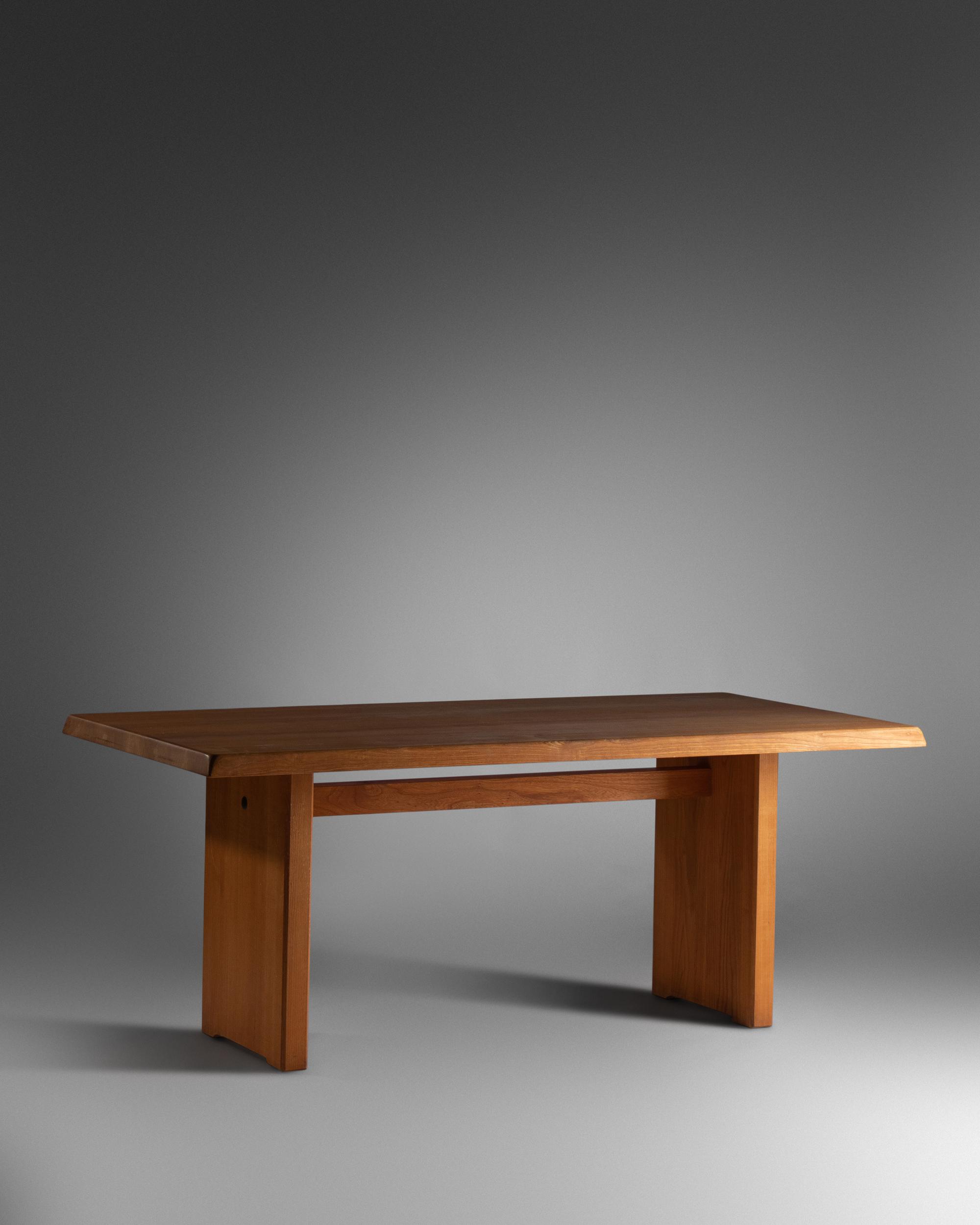 Special-Order Dining Table, model T14C c. 1980, Meubles Chapo, France