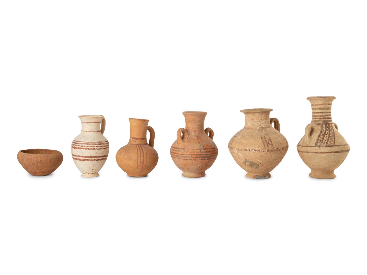 Six Holy Land Pottery Vessels