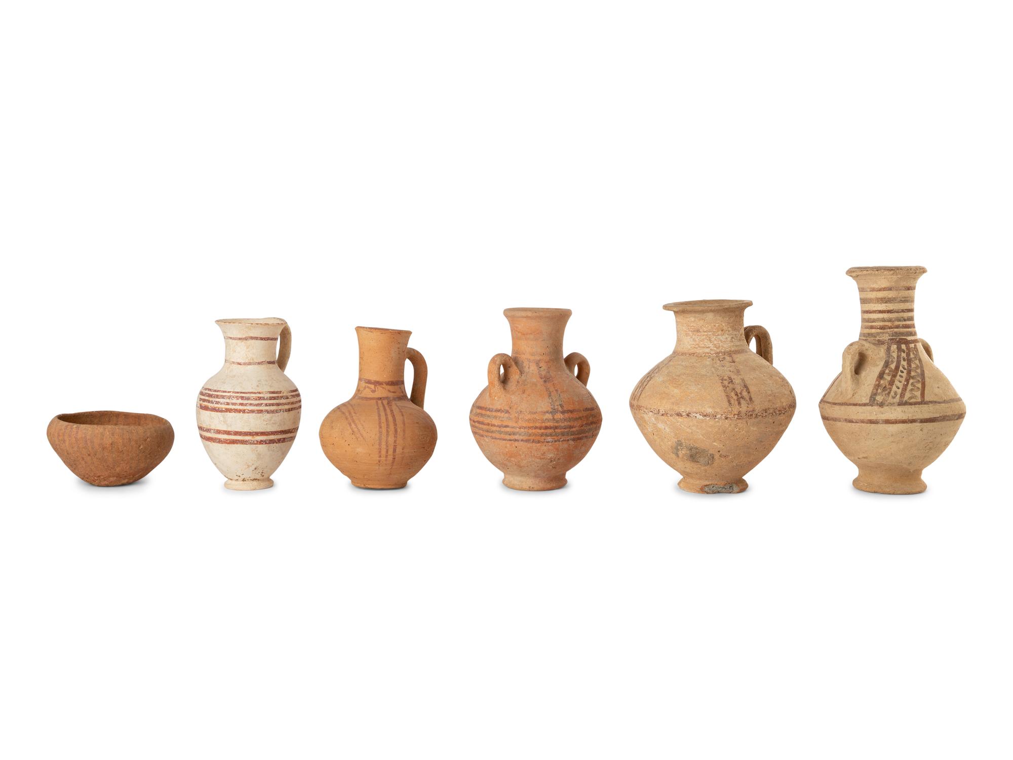 Six Holy Land Pottery Vessels