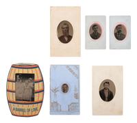 [EARLY PHOTOGRAPHY]. 40+ tintypes of men of varying ages, incl. individual and group portraits.