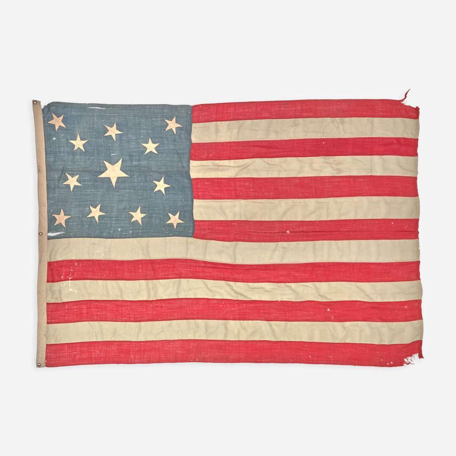 A 12-Star American National Exclusionary Flag 1861-1865