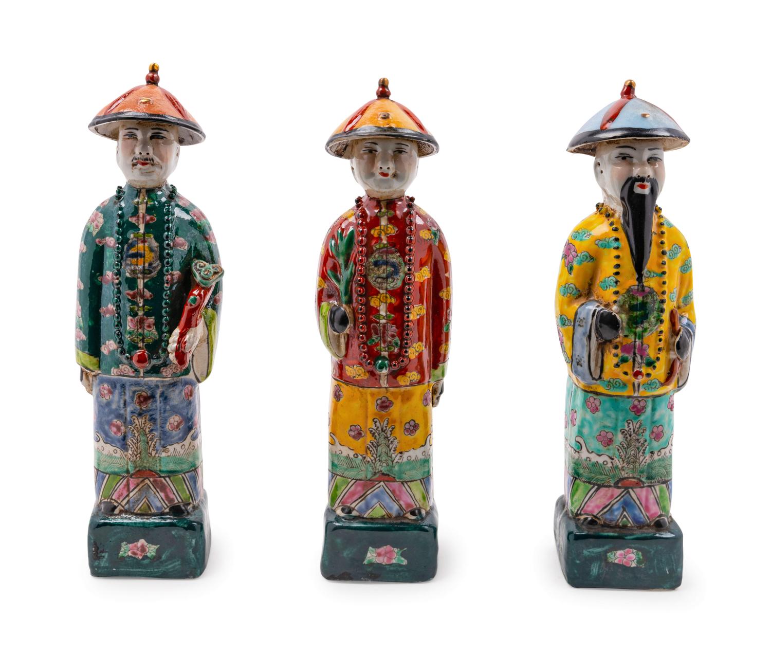 Three Chinese Export Ceramic Figures
