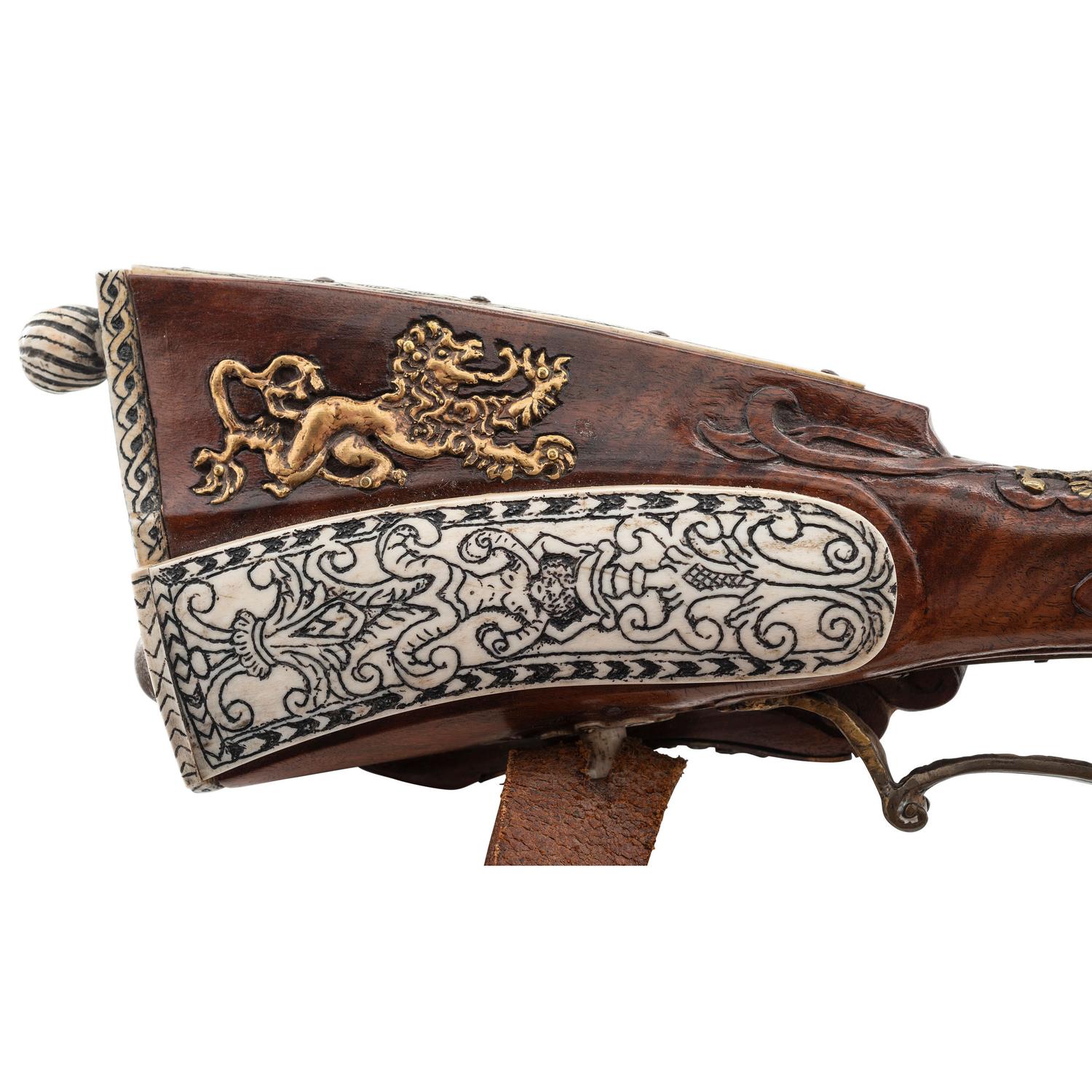 Contemporary Cheekstock Flintlock Rifle with Compass Inlay by John B. Derrick (American, b.1936)