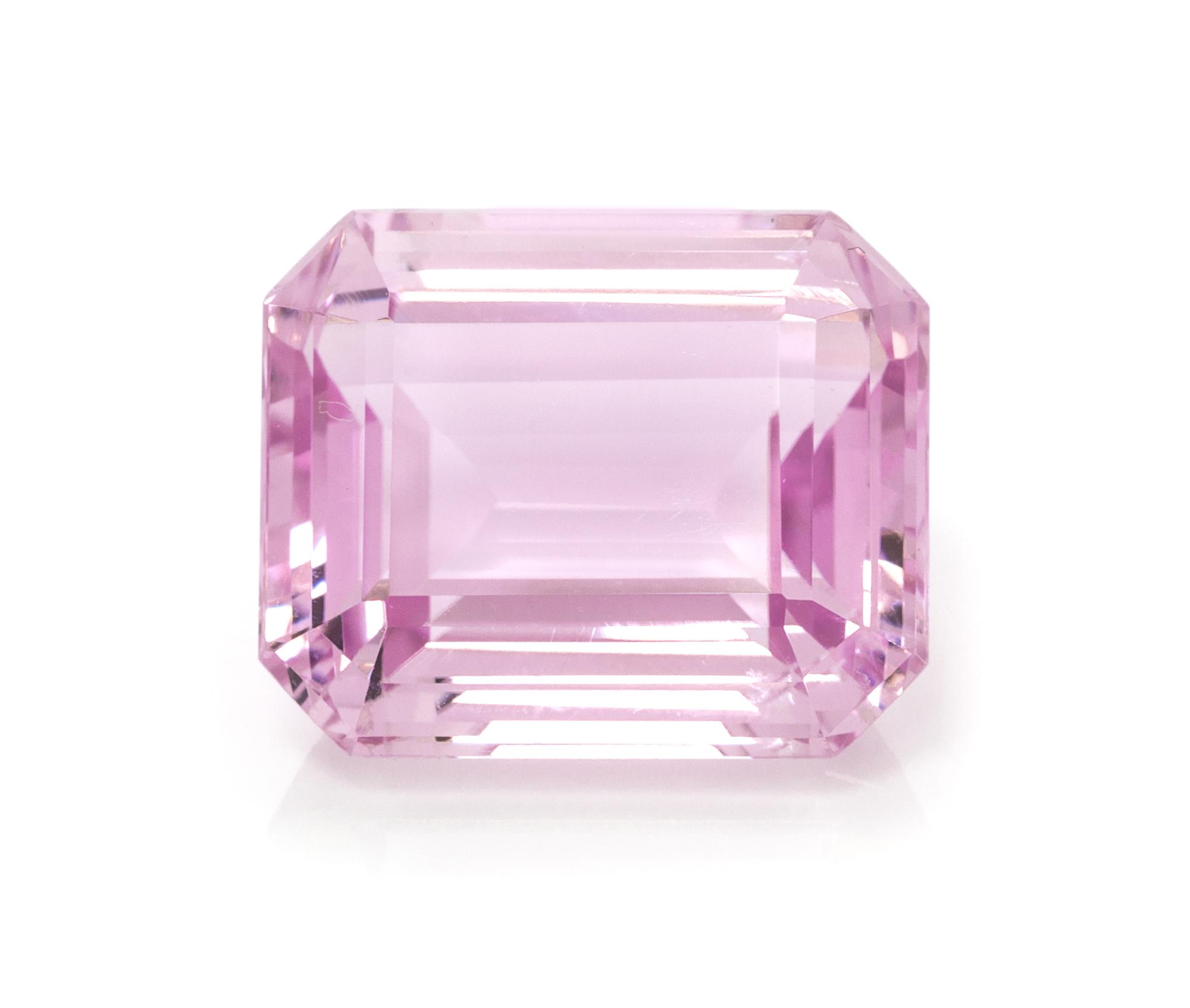An 18.73 Carat Octagonal Step Cut Kunzite,