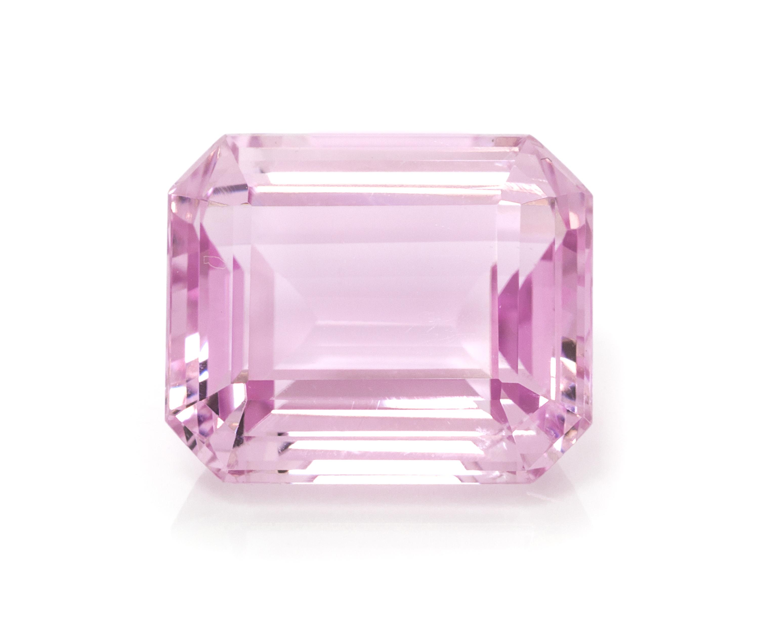 An 18.73 Carat Octagonal Step Cut Kunzite,
