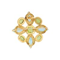 MAZ, DIAMOND, AND MULTIGEM BROOCH/PENDANT