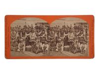[NATIVE AMERICANS]. TRENHAM, photographer. Stereoview of Chippewa Indians.