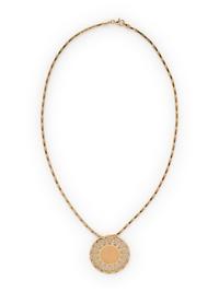 YELLOW GOLD AND COIN NECKLACE