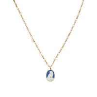 Yellow Gold and Cat Cameo Pendant Necklace