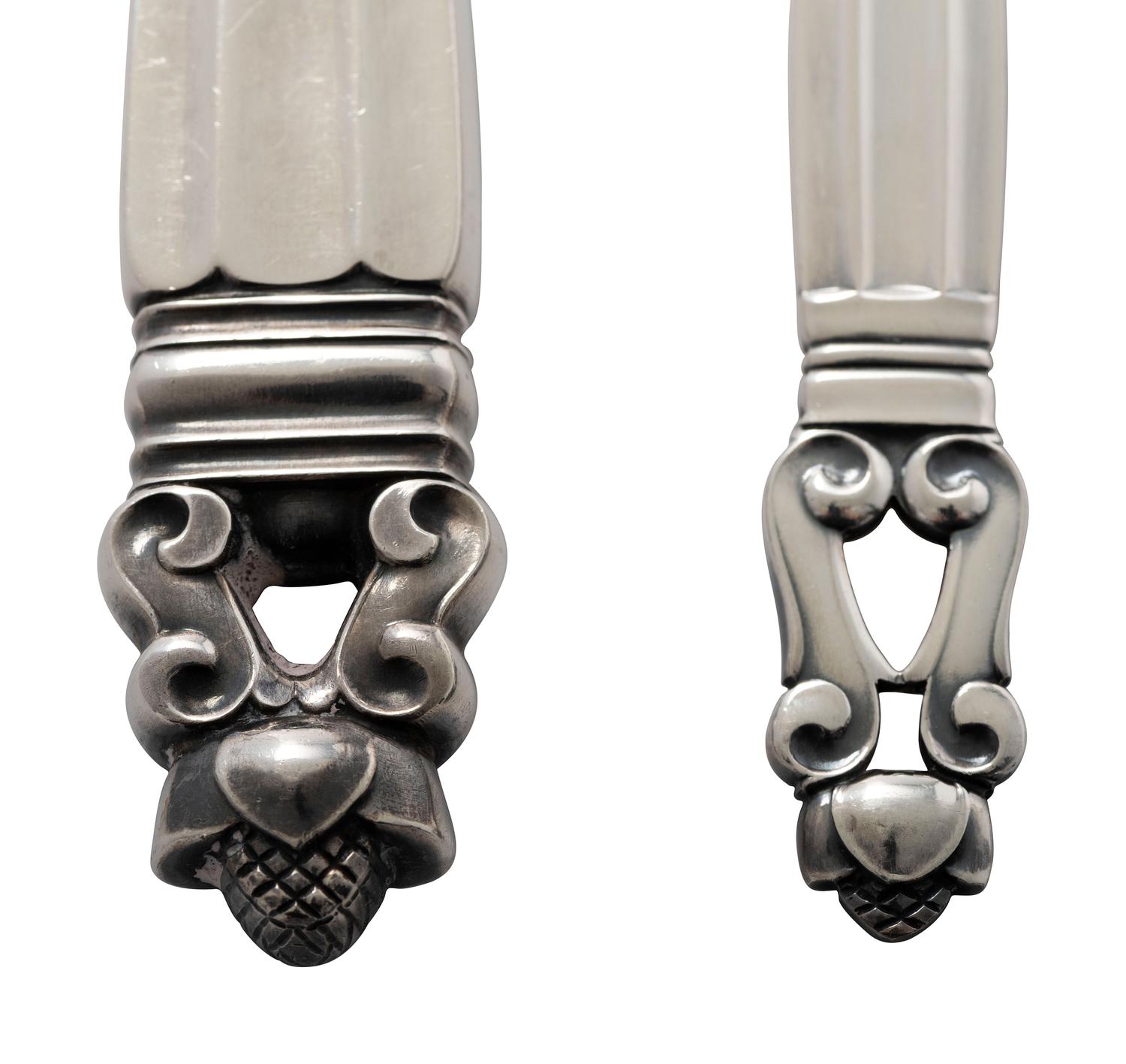 A Danish Silver Flatware Service