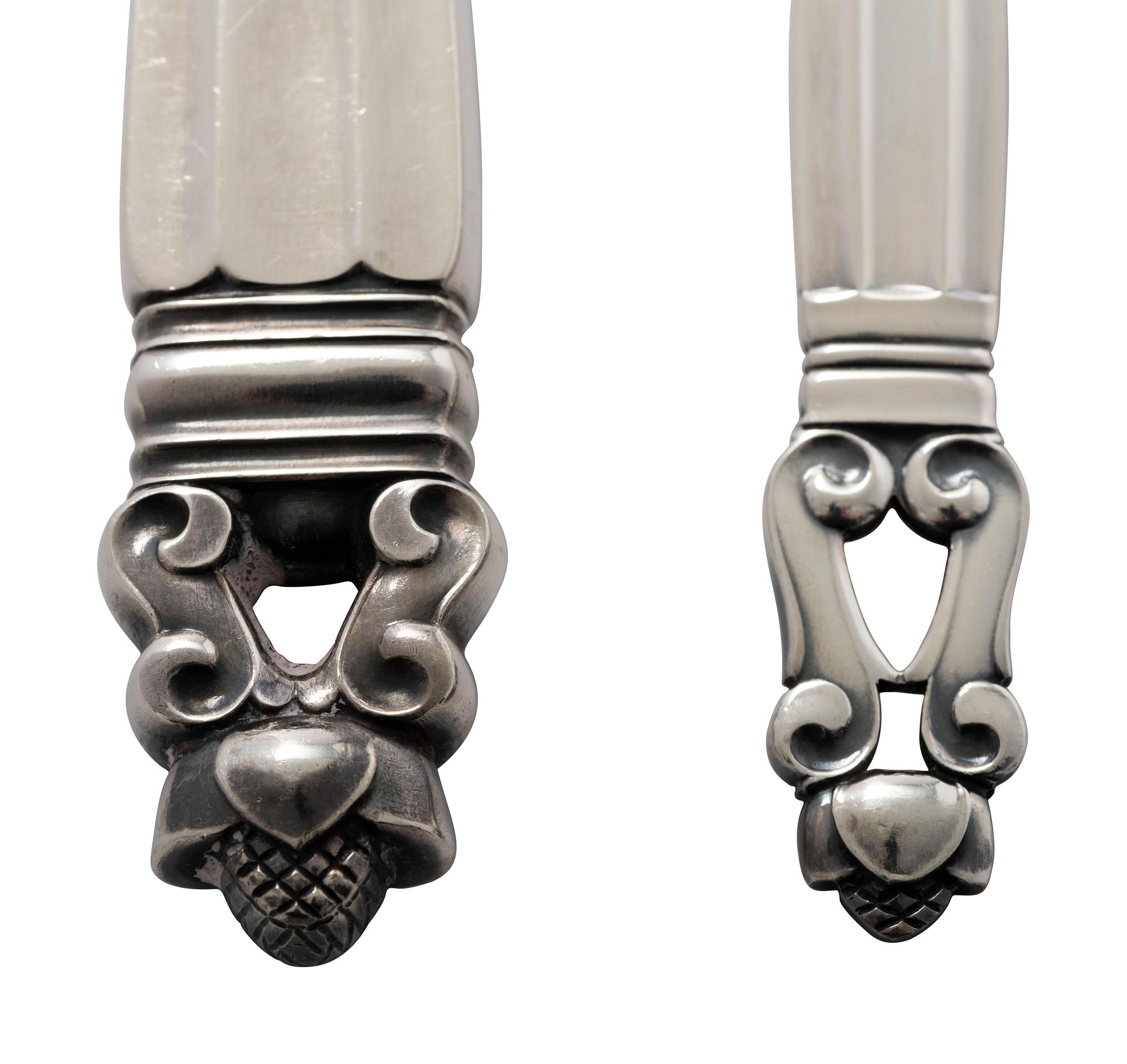 A Danish Silver Flatware Service