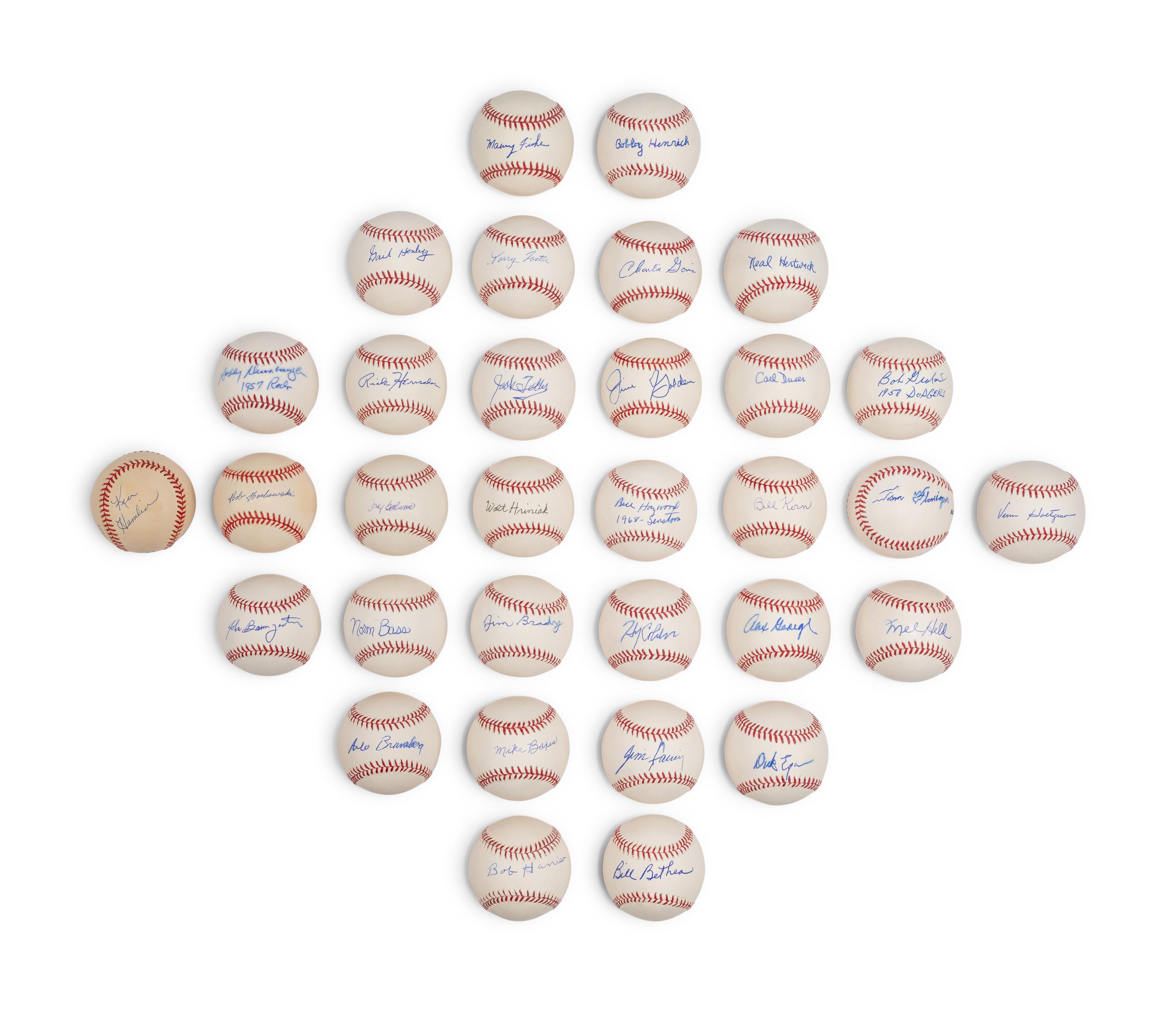 Bases Loaded Signed Autograph Baseball Group No. 82