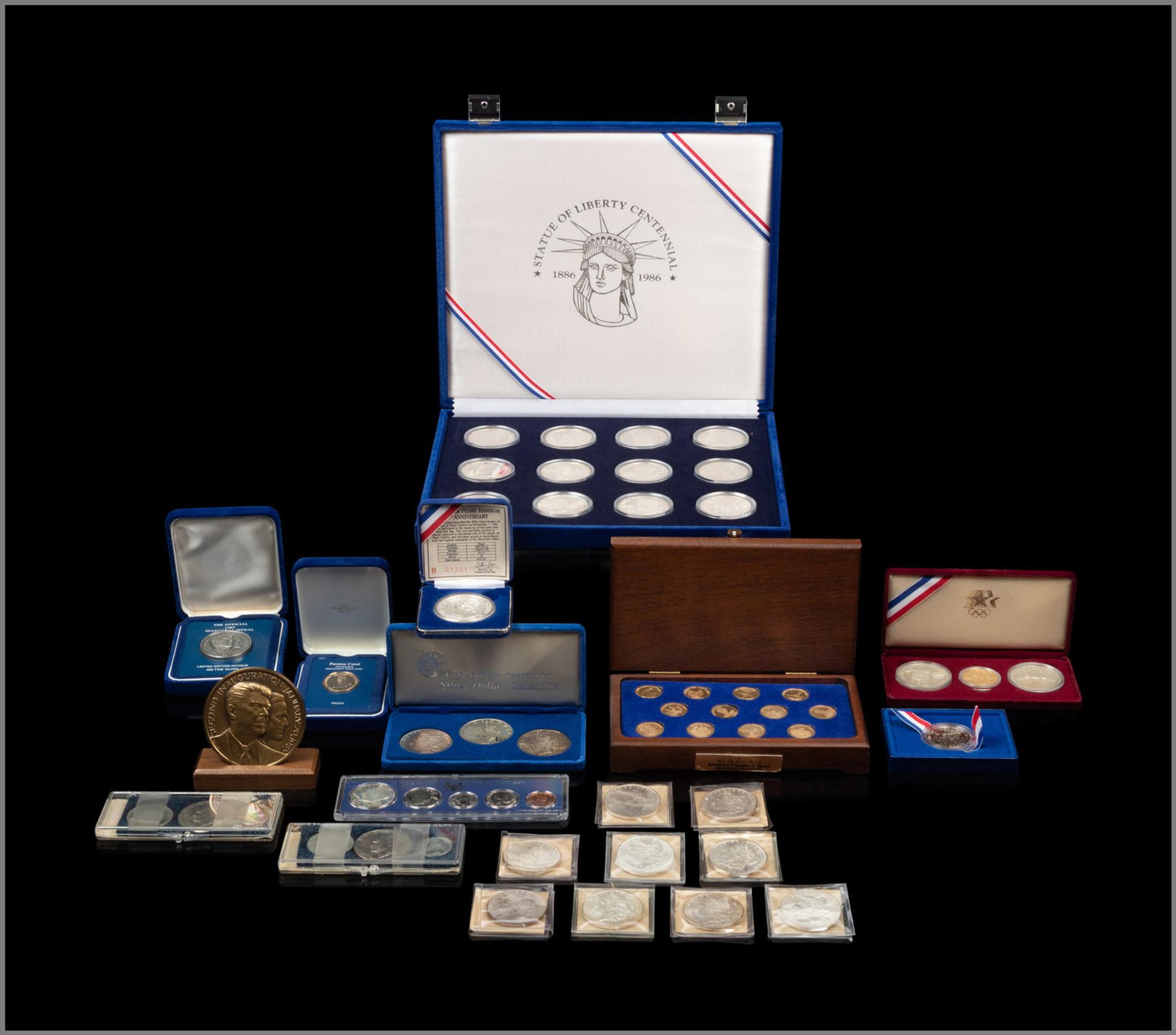 A Large Collection of United States Mint-Issued, Commemorative and Private-Issued Coins