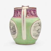 A Sunderland enamel and transfer-decorated pearlware jug England, circa 1812