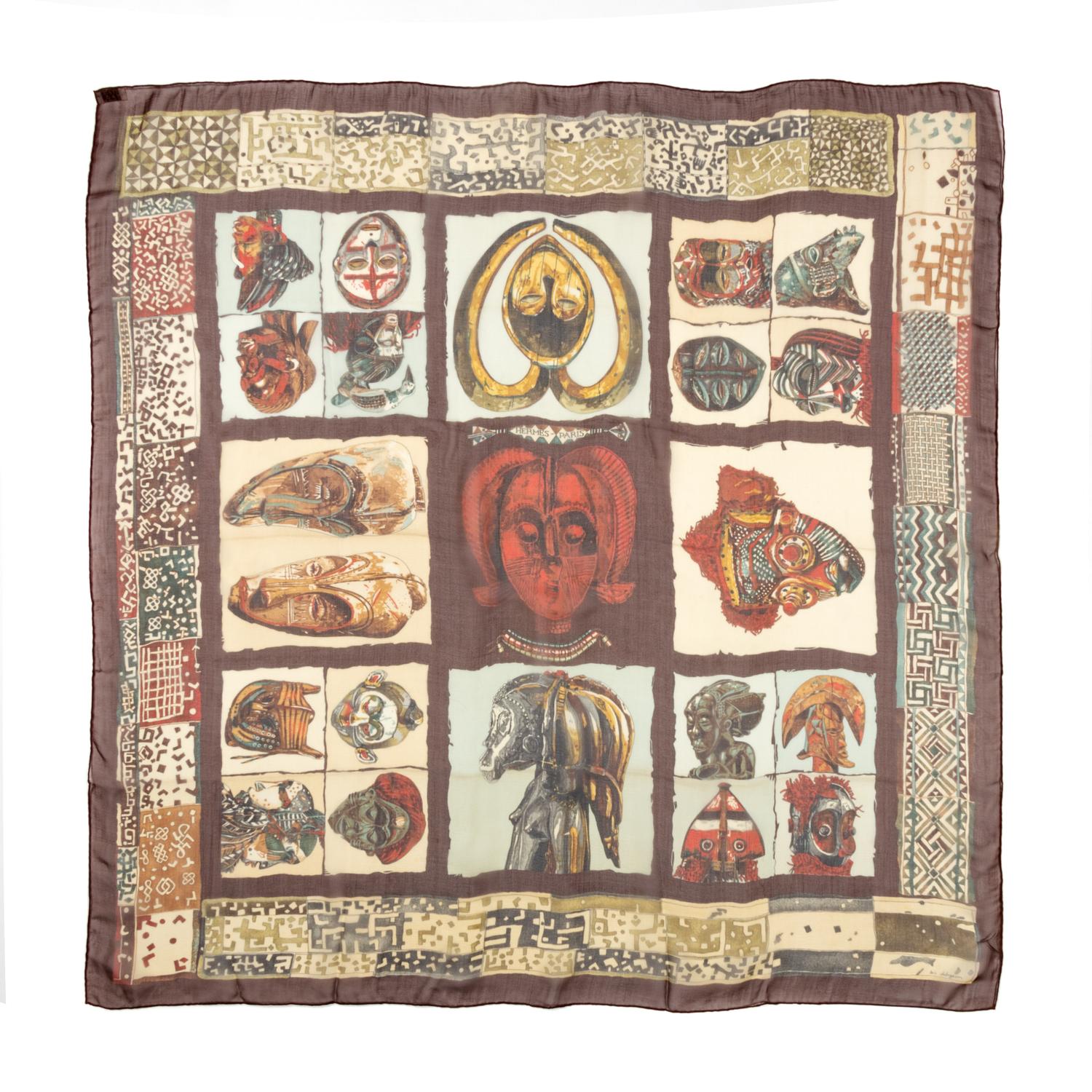 Three Hermès 90cm Silk Chiffon Scarves