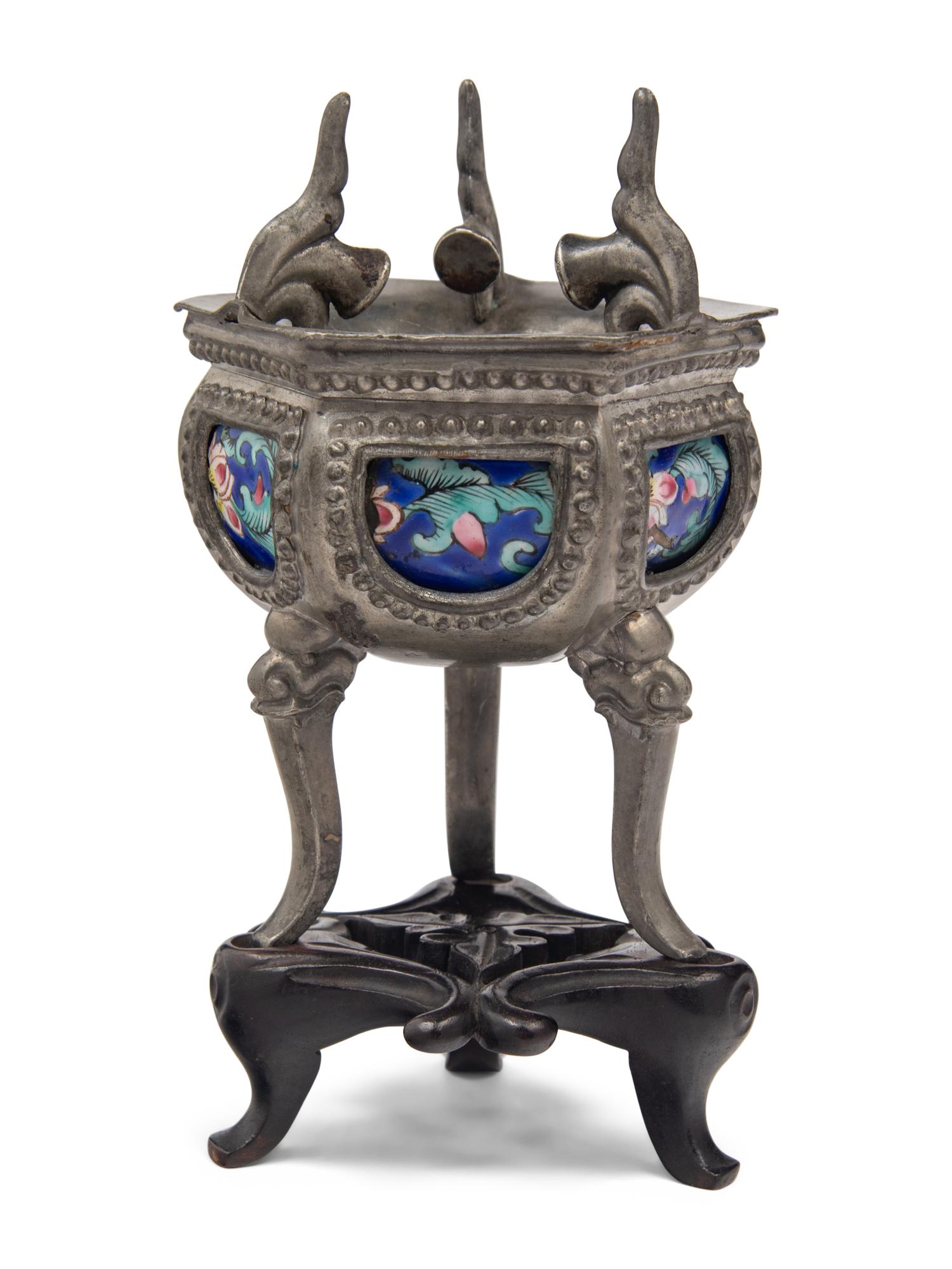 Three Chinese Silver and Pewter Scholar's Objects