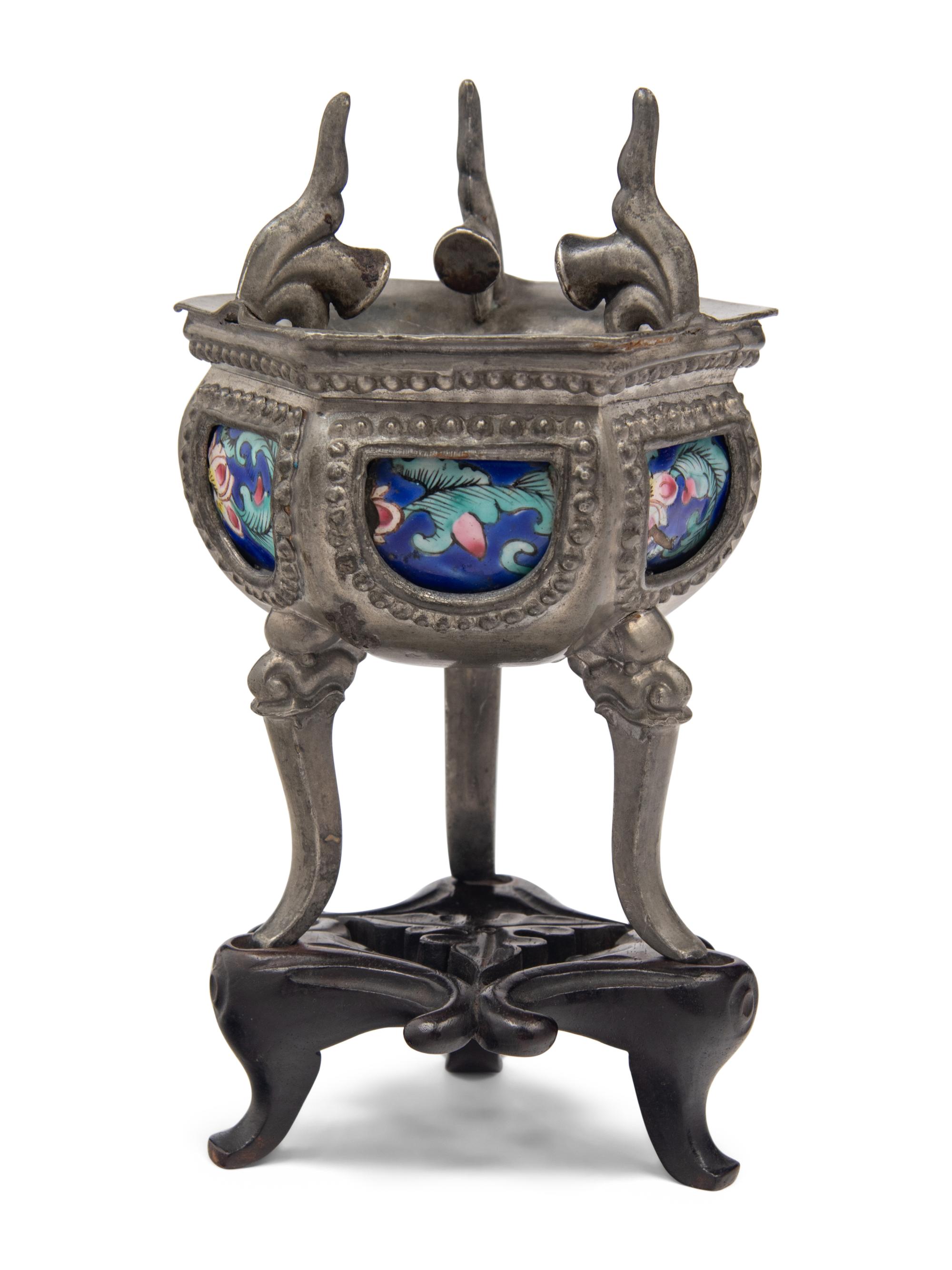 Three Chinese Silver and Pewter Scholar's Objects