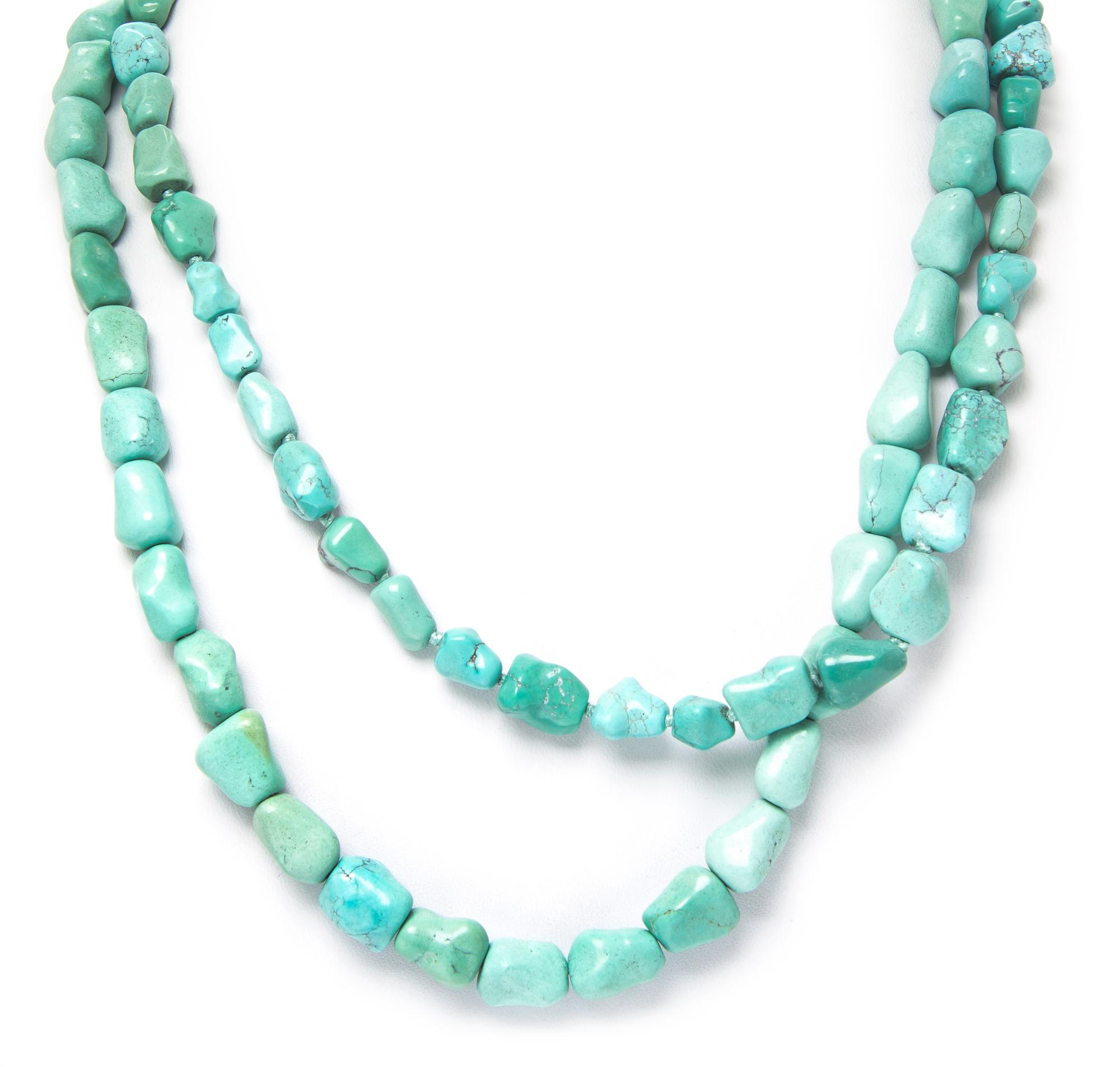 A Collection of Turquoise Bead Necklaces,