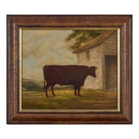 W.P. Chapman (English 19th Century) 1871 — Two works: Portraits of Prized Cows