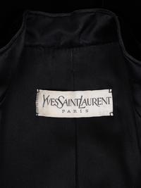 Yves Saint Laurent Haute Couture Velvet Jacket with Epaulettes, 1980-90s