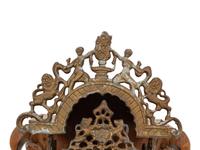 A Dutch Carved and Painted Wall Clock