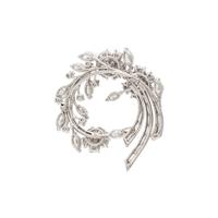 PLATINUM AND DIAMOND FLORAL SPRAY BROOCH
