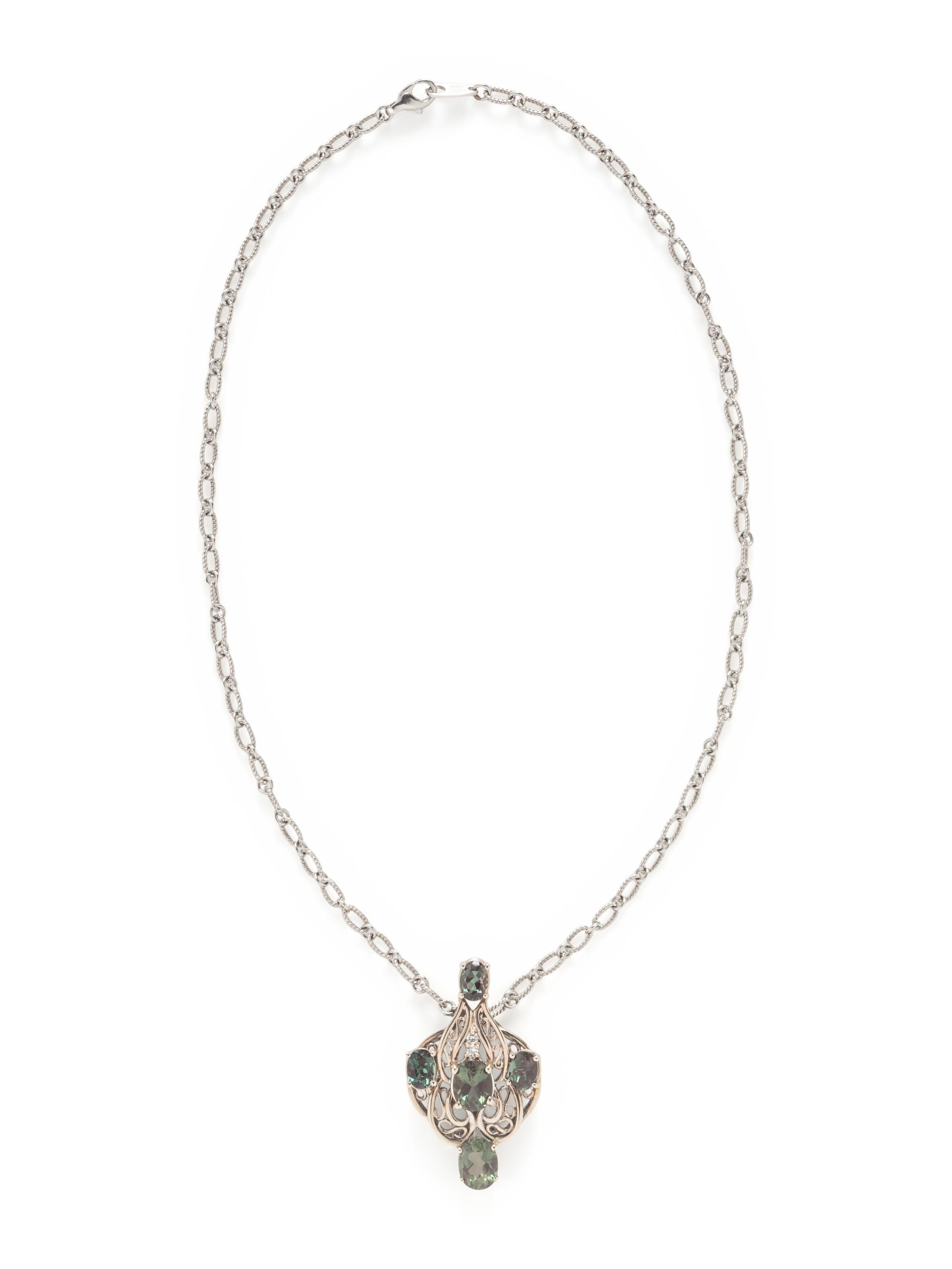 ANDESINE PENDANT AND PLATINUM CHAIN