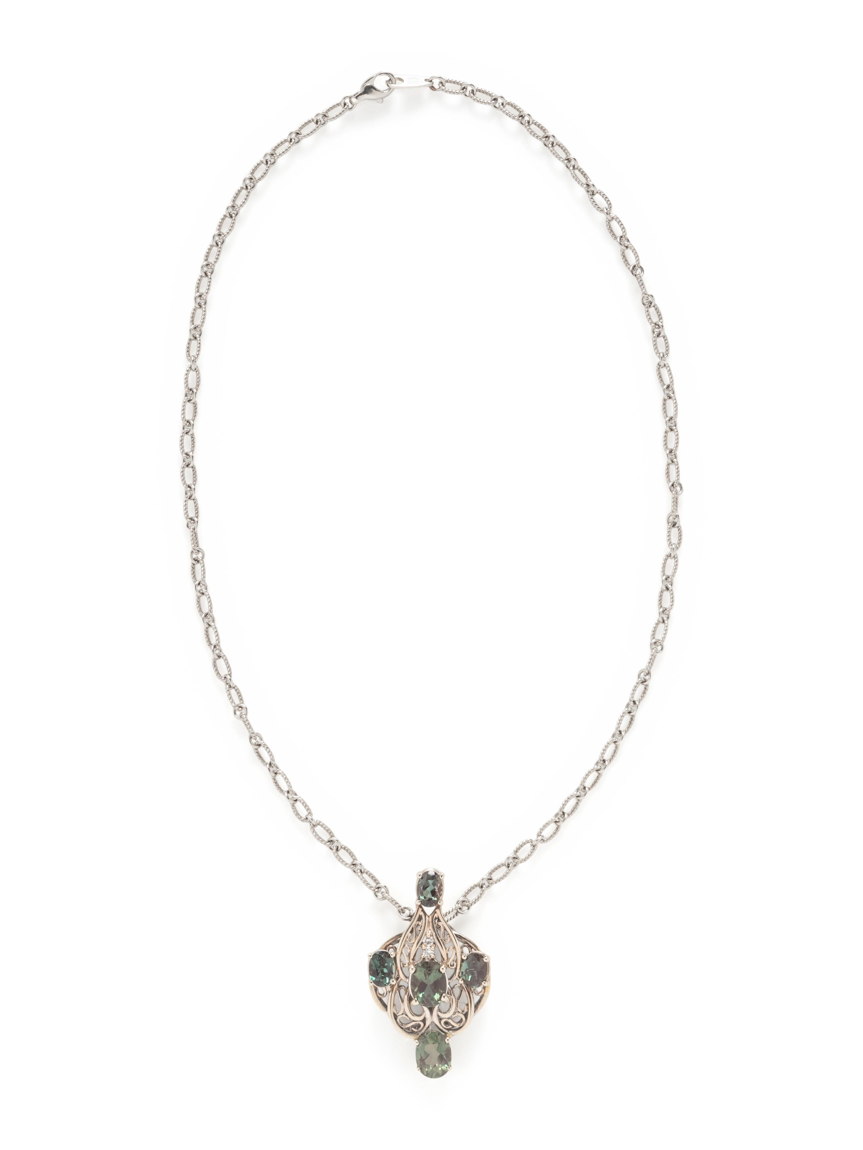 ANDESINE PENDANT AND PLATINUM CHAIN