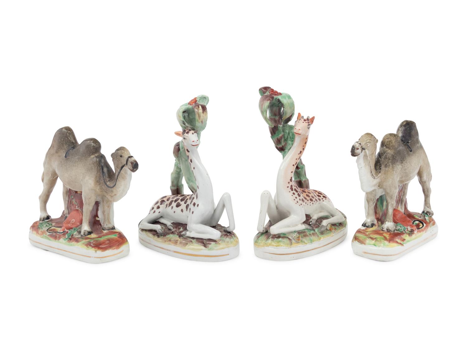 A Group of Four Staffordshire Figures