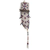 Central Plains Beaded Buffalo Hide Knife Sheath