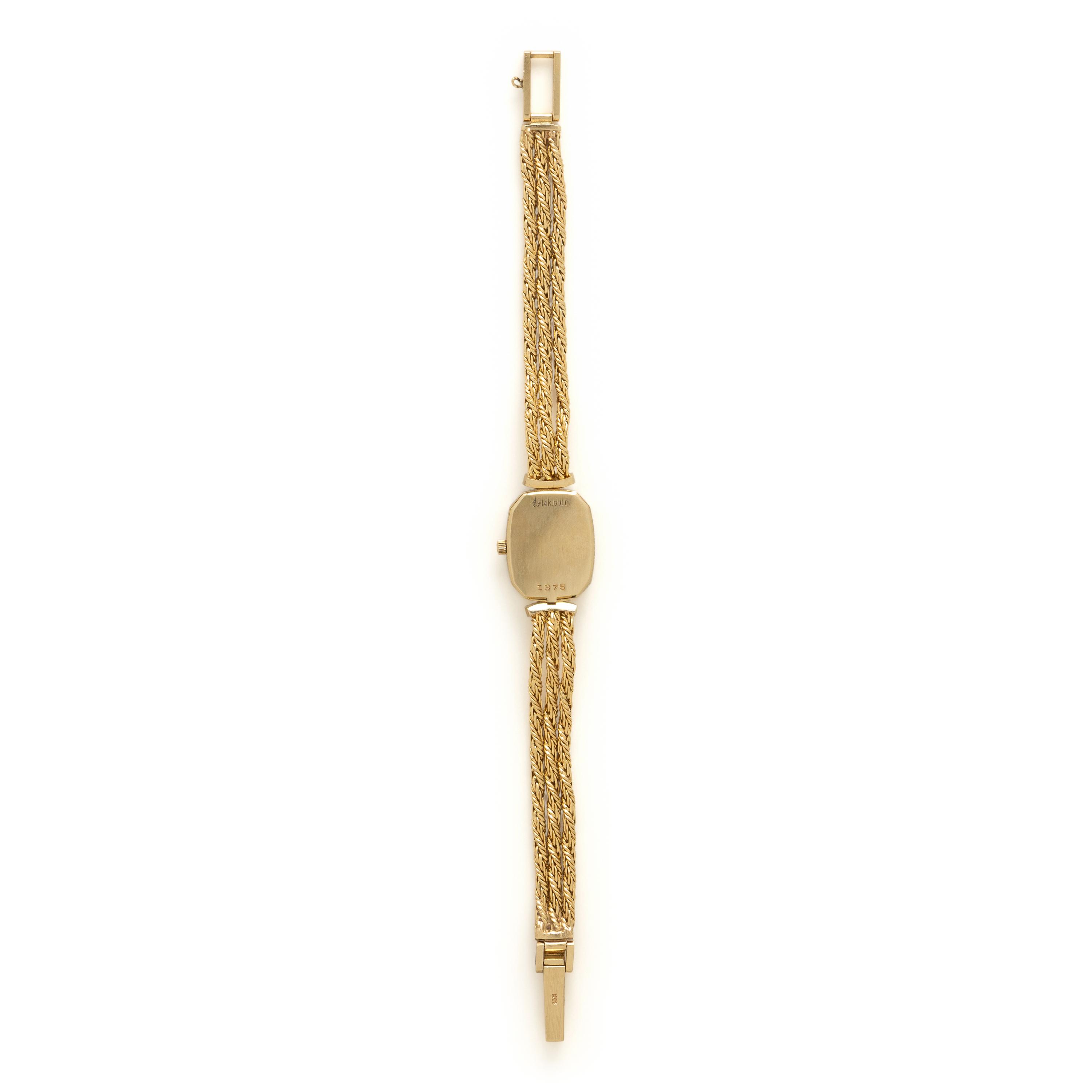 Omega, 14K Yellow Gold and Diamond Watch