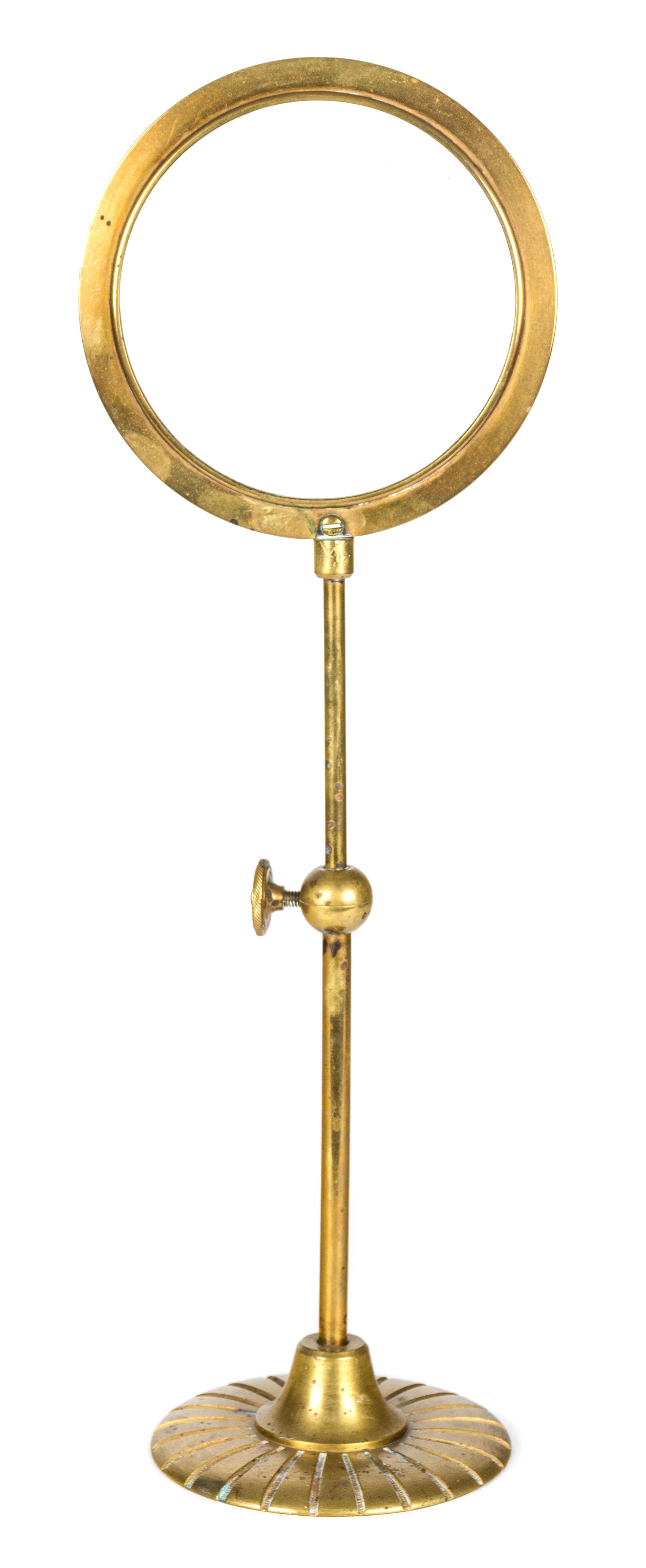 A French Brass Magnifying Glass Stand — 19TH CENTURY