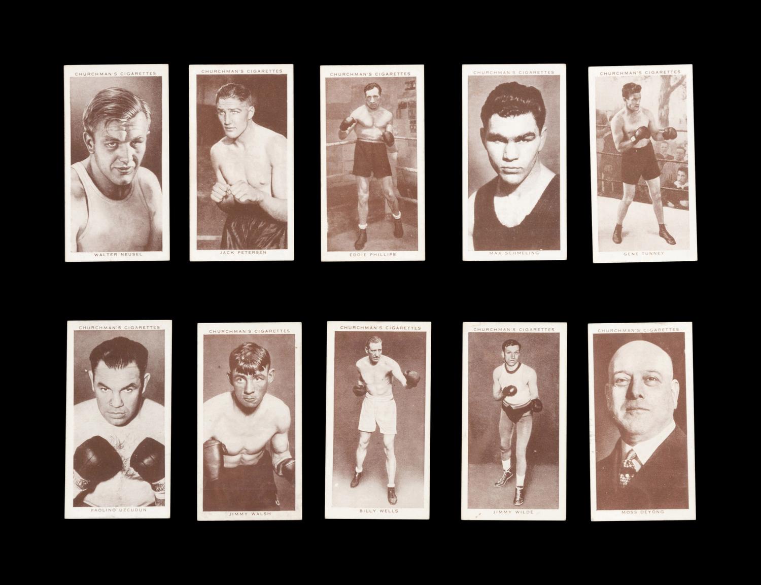 A Complete Set of 50 1938 Churchman Boxing Personalities Cards,