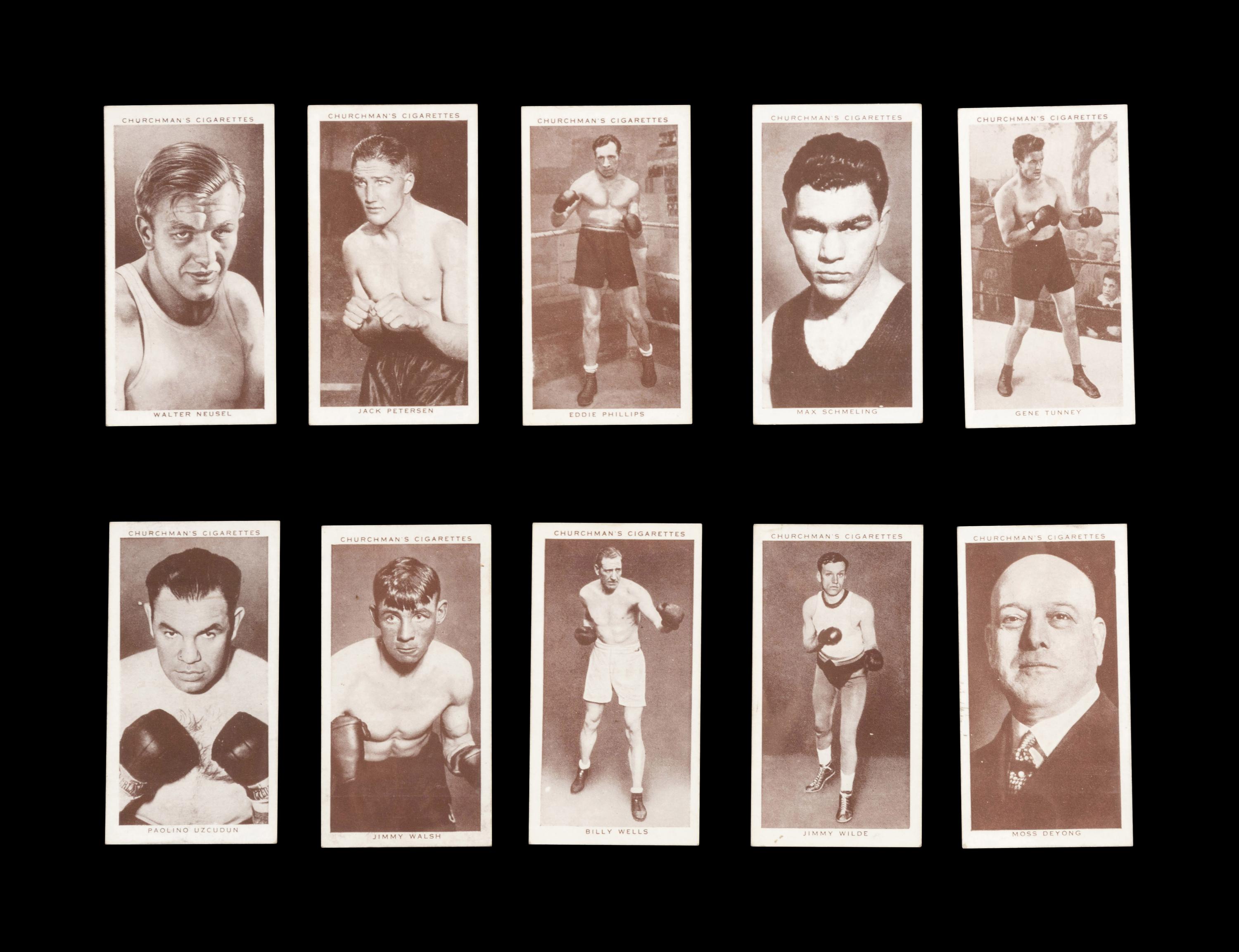 A Complete Set of 50 1938 Churchman Boxing Personalities Cards,