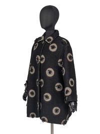 Geoffrey Beene Ring-Pattern Blanket Coat, Fall 1996