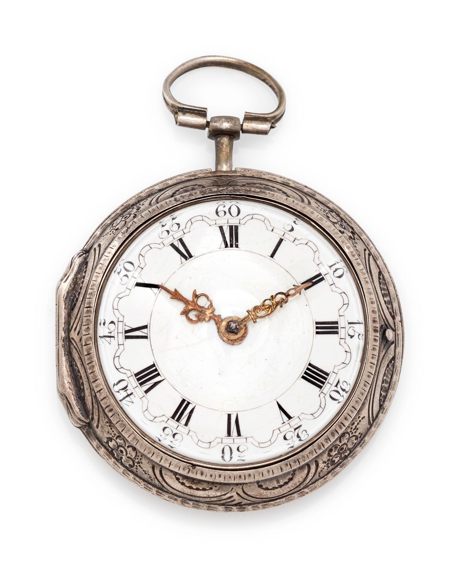 Samson, London, Silver Pair Cased Open Face Verge Pocket Watch