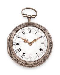 Samson, London, Silver Pair Cased Open Face Verge Pocket Watch