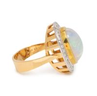 OPAL AND DIAMOND RING