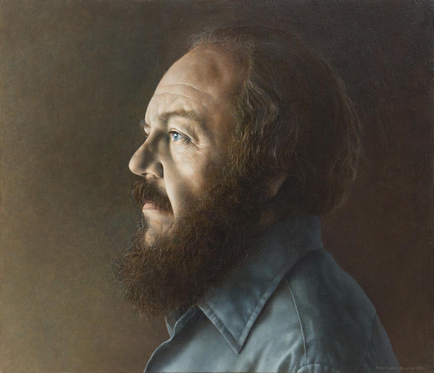 Robert Brawley, (American, 1937-2006), Man in Blue Shirt/Self Portrait, 1983