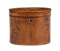 An English Mahogany Tea Caddy Width 5 1/2 inches.