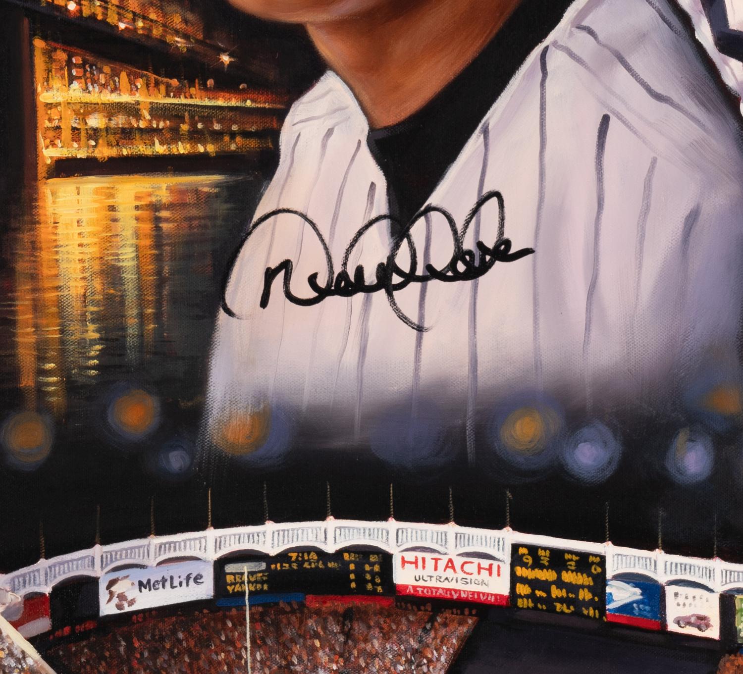A Derek Jeter Signed Autograph New York Yankees Artwork (Beckett Authentication Services)