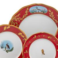 A Lynn Chase Winter Game Birds Porcelain Dinner Service