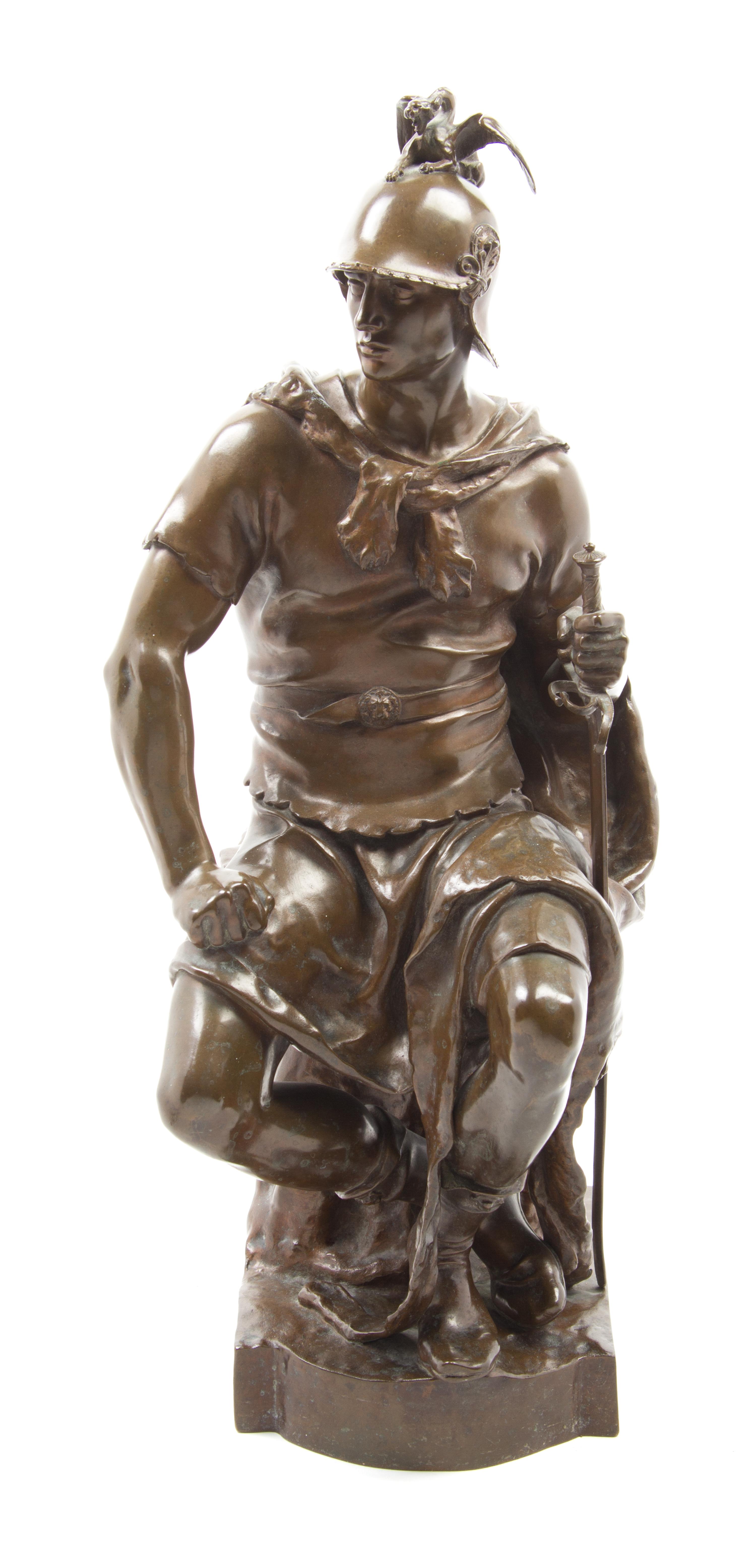 A French Bronze Figure Height 20 inches. — PAUL DUBOIS (1827-1905)