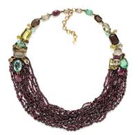 An Iradj Moini Ruby and Gemstone Multistrand Necklace, 30" x 4".