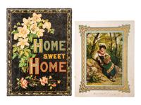 [ART AND ADVERTISING] A diverse assortment of ephemera including razor blades, advertising cards from the Chicago World's Fair, Murray's catalog of horse-drawn vehicles from 1912, red trading stamps, and more.