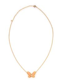 VAN CLEEF & ARPELS, CORAL AND DIAMOND BUTTERFLY NECKLACE