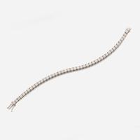 A diamond and white gold bracelet